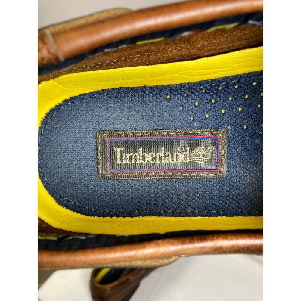 Timberland Boat Shoes Mens 11 Brown Leather 3-Eye Classic‎ Deck Shoes 71026